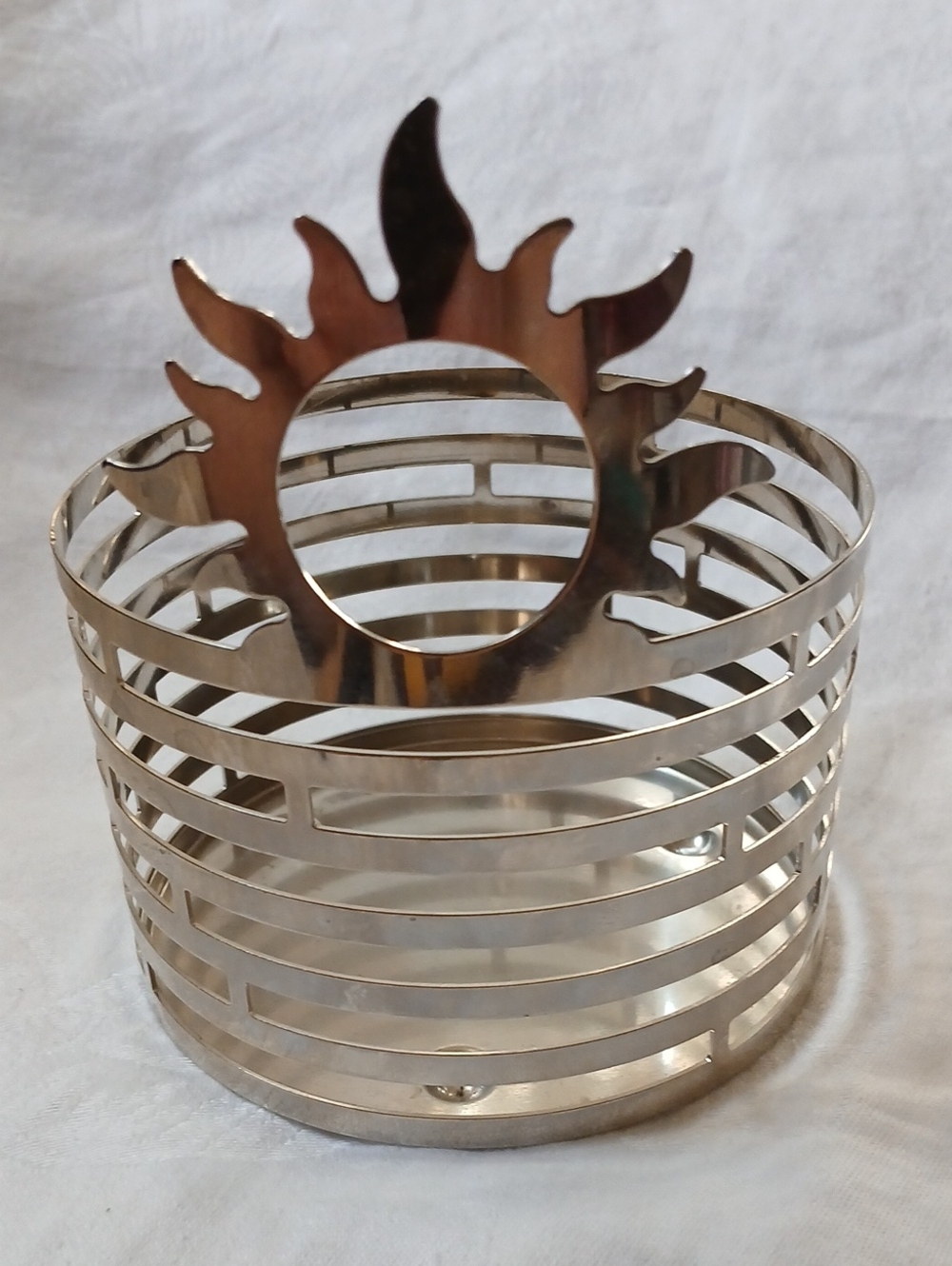 Bath & Body Works Summertime SUN Silver Candle Holder